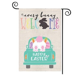 Happy Easter Garden Flag, 12.5"x18" Double Sided NWT